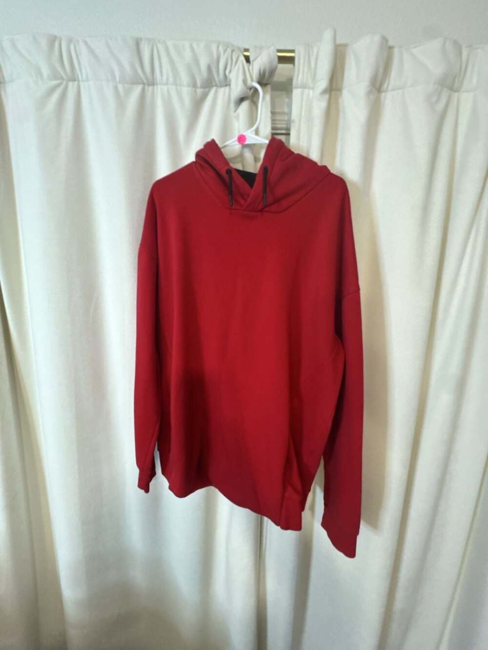 H&M Oversized Red Hoodie with Black Inner Hood